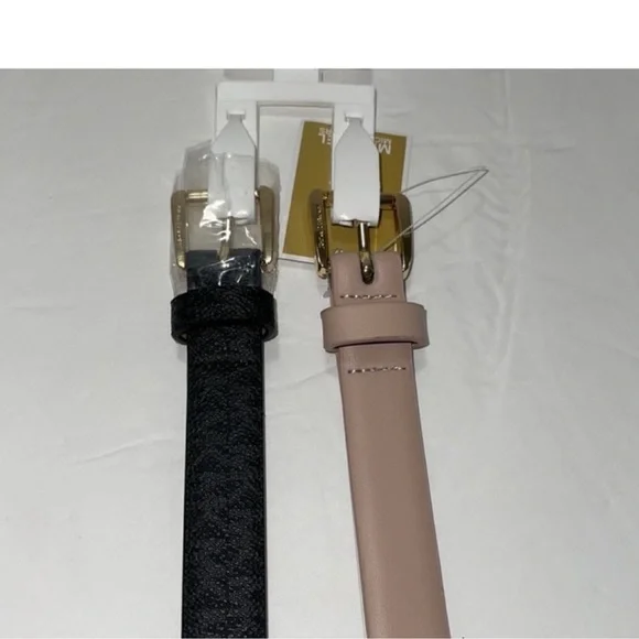 Michael Kors Women’s Genuine Leather 2 For 1 Belt Set.size XL. NWT